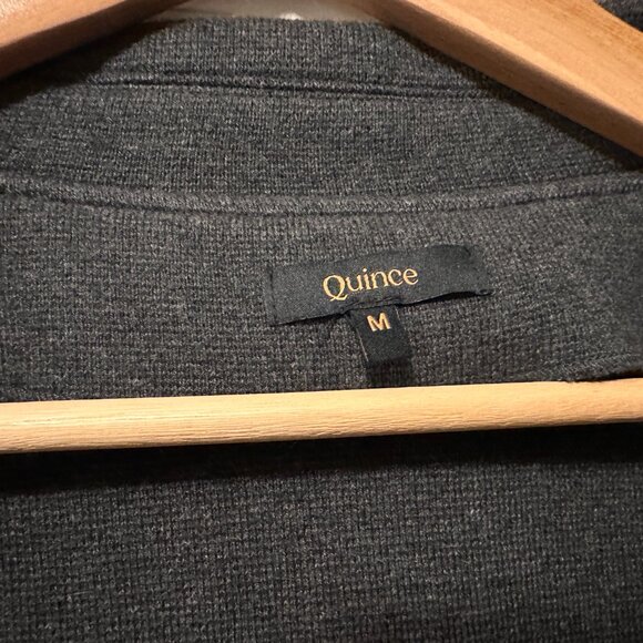 Quince Organic Cotton Knit Blazer — Charcoal (Size M) - Picture 2 of 5